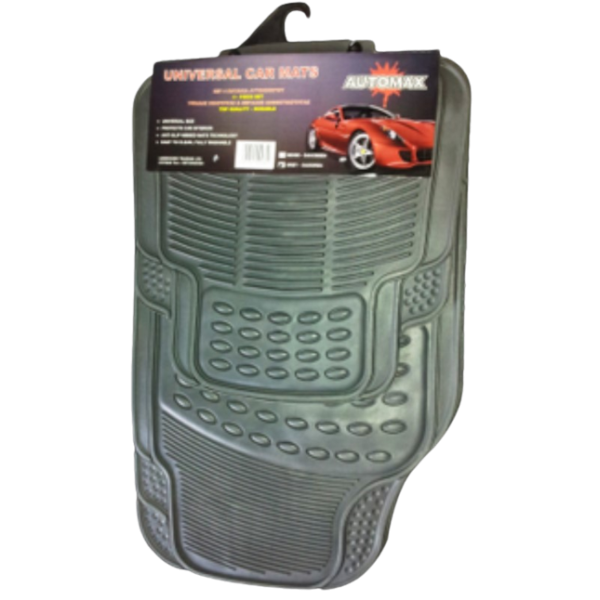 Automax Πατάκια Universal Σετ 4τεμ Γκρί Λαστιχένια