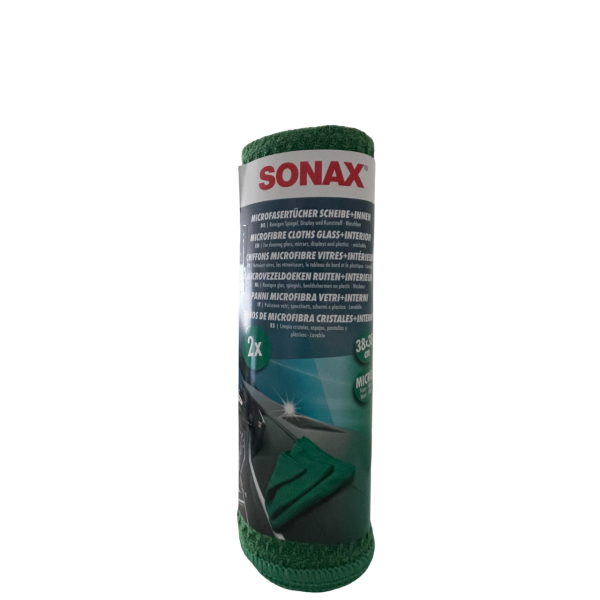 Sonax Πανί μικροϊνών για τζάμια + εσωτερικό 38x38 εκ (σετ 2 τεμ.)