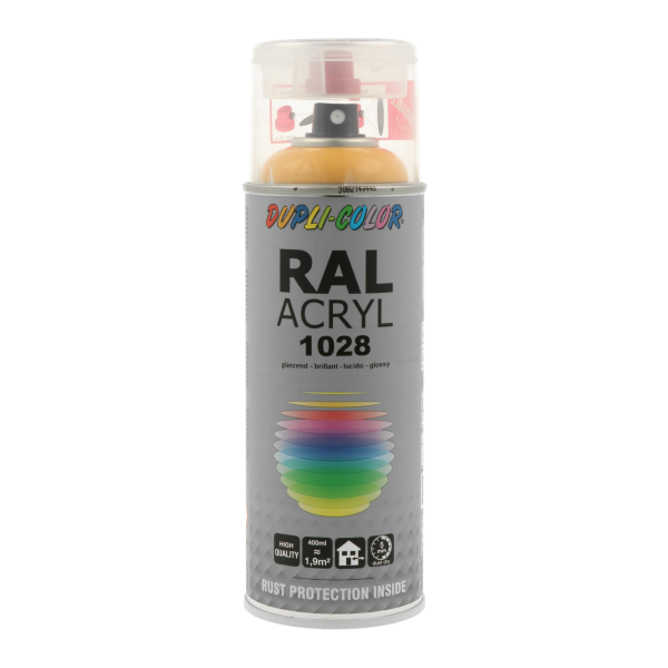 1028 RAL σπρέι Ακρυλικό Κίτρινο πεπονιού 400ml