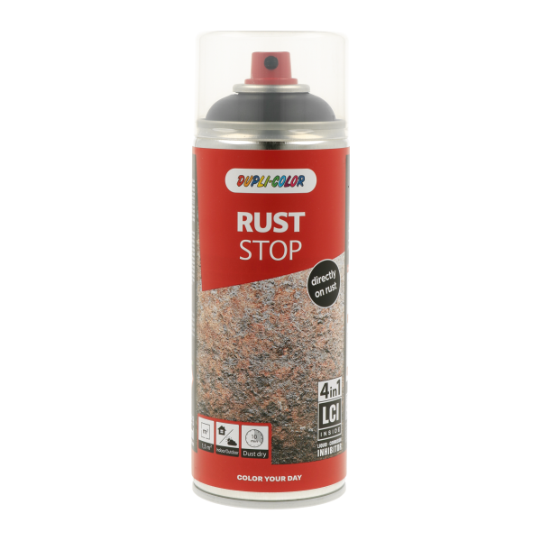 Rust Stop 4:1 Σπρέϊ RAL9005 Βαθύ Μαύρο Ματ 400ml