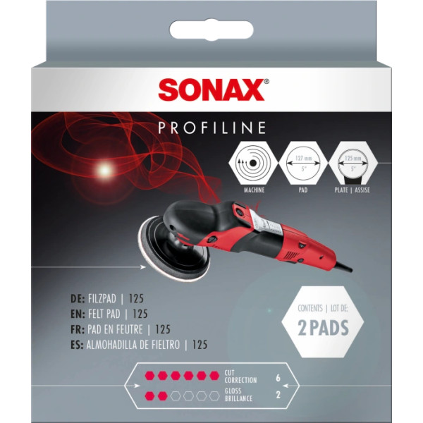 Sonax PROFILINE Tσόχινο Σφουγγάρι για Αλοιφή Τζαμιών 125ΜΜ (σετ 2 τεμάχια)