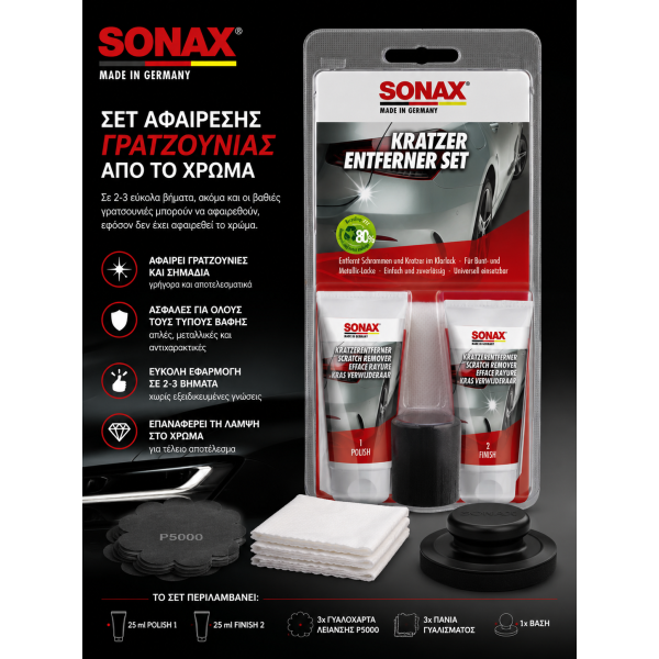 Sonax Σετ Αφαίρεσης Γρατζουνιάς από το Χρώμα