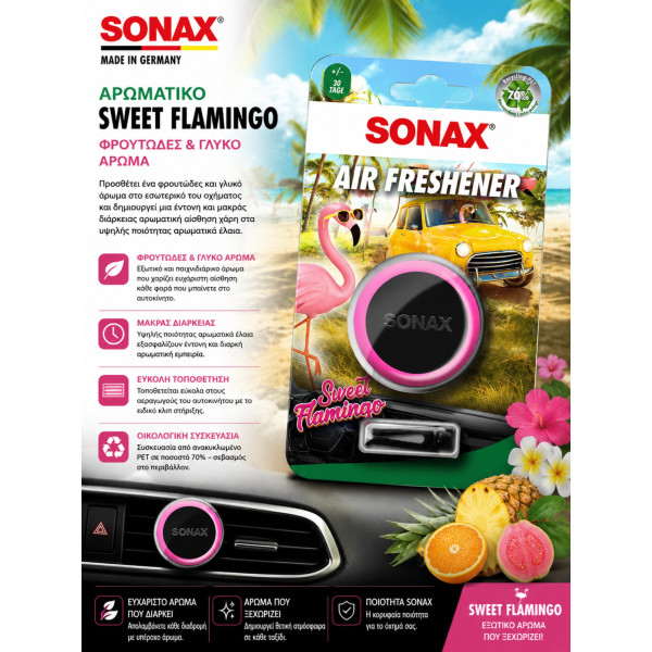Sonax Αρωματικό Αυτοκινήτου Sweet Flamingo για Αεραγωγούς