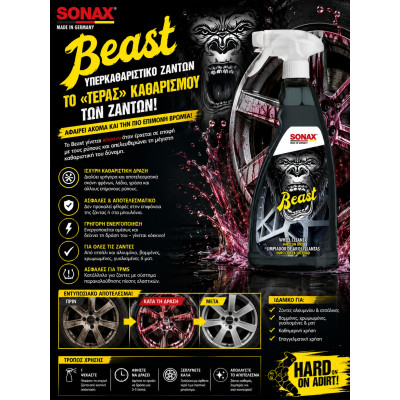 Sonax Beast Υπερκαθαριστικό Ζαντών 1L