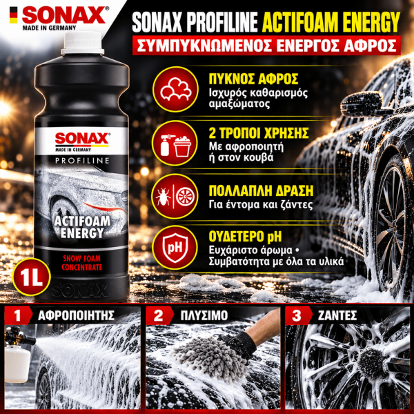 Sonax PROFILINE ActiFoam Energy - Ενεργός αφρός (συμπυκνωμένο) 1L