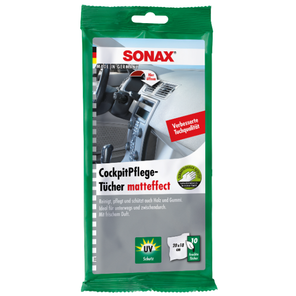 Sonax Μαντηλάκια περιποίησης πλαστικών Ματ (10 τεμ)