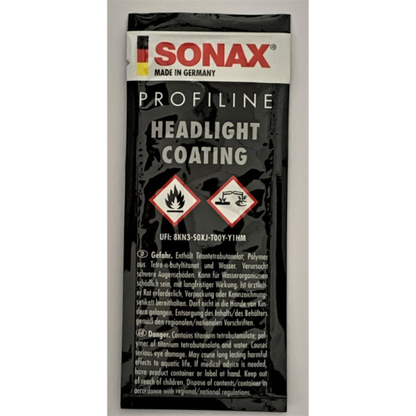 Sonax PROFILINE CC Headlight - Κεραμική επίστρωση για φανάρια (1 τμχ - φακελάκι 5ml)