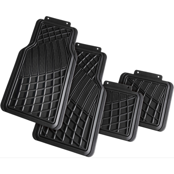 Automax Πατάκια Premium Σχάρα Σετ 4τεμ Μαύρα