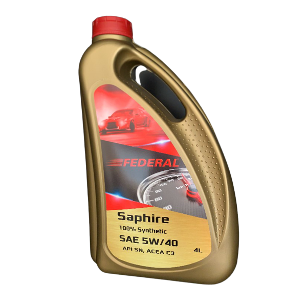 Federal Saphire 100% Synthetic Petrol 5W/40  SM/CF  4L